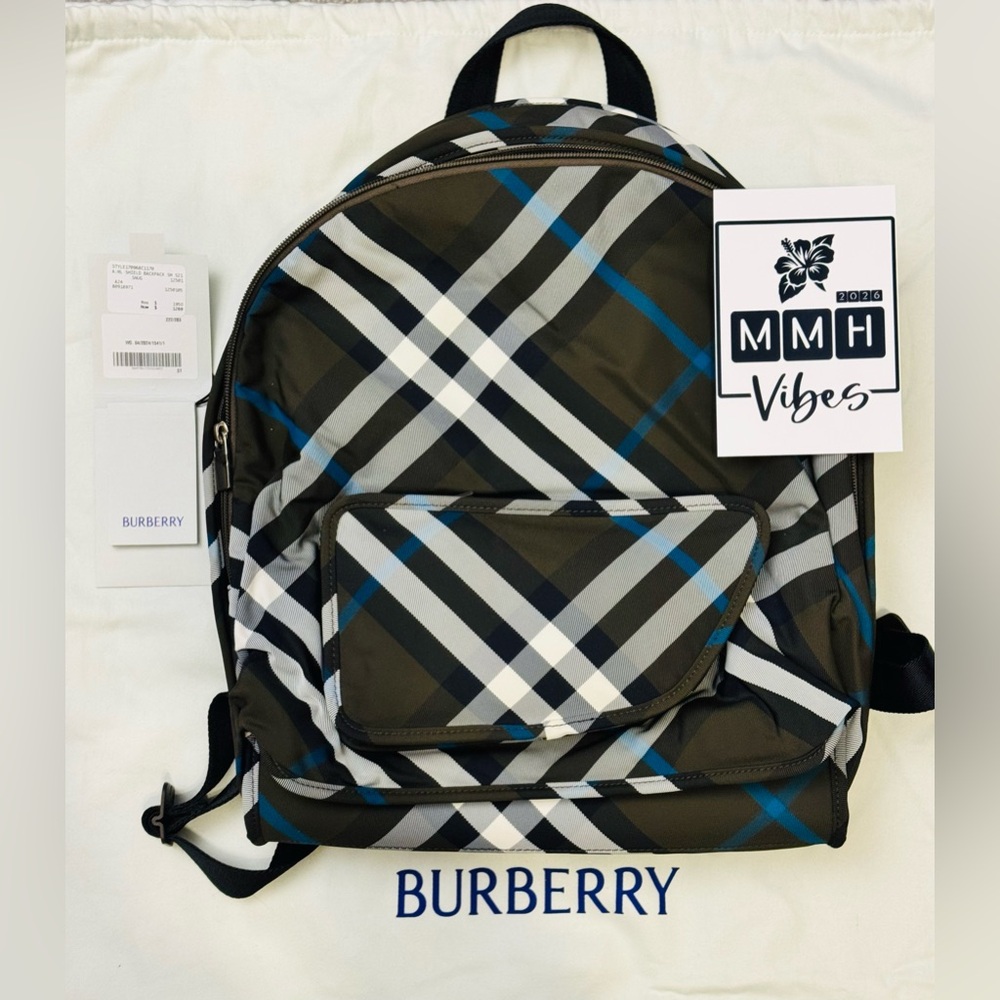Burberry Shield Check Pattern Backpack #170968 - … - image 1